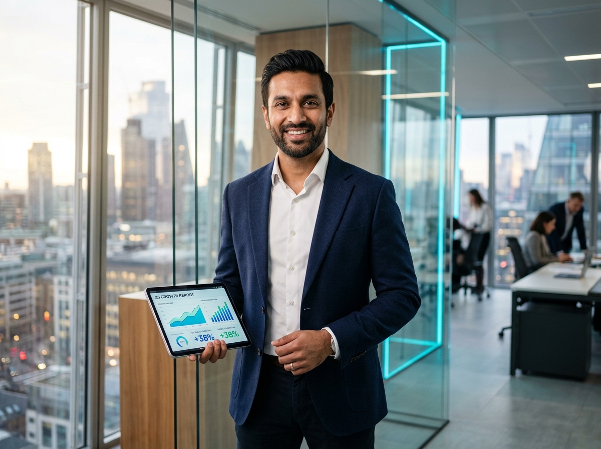 Brand Marketing Executive in Modern Office
