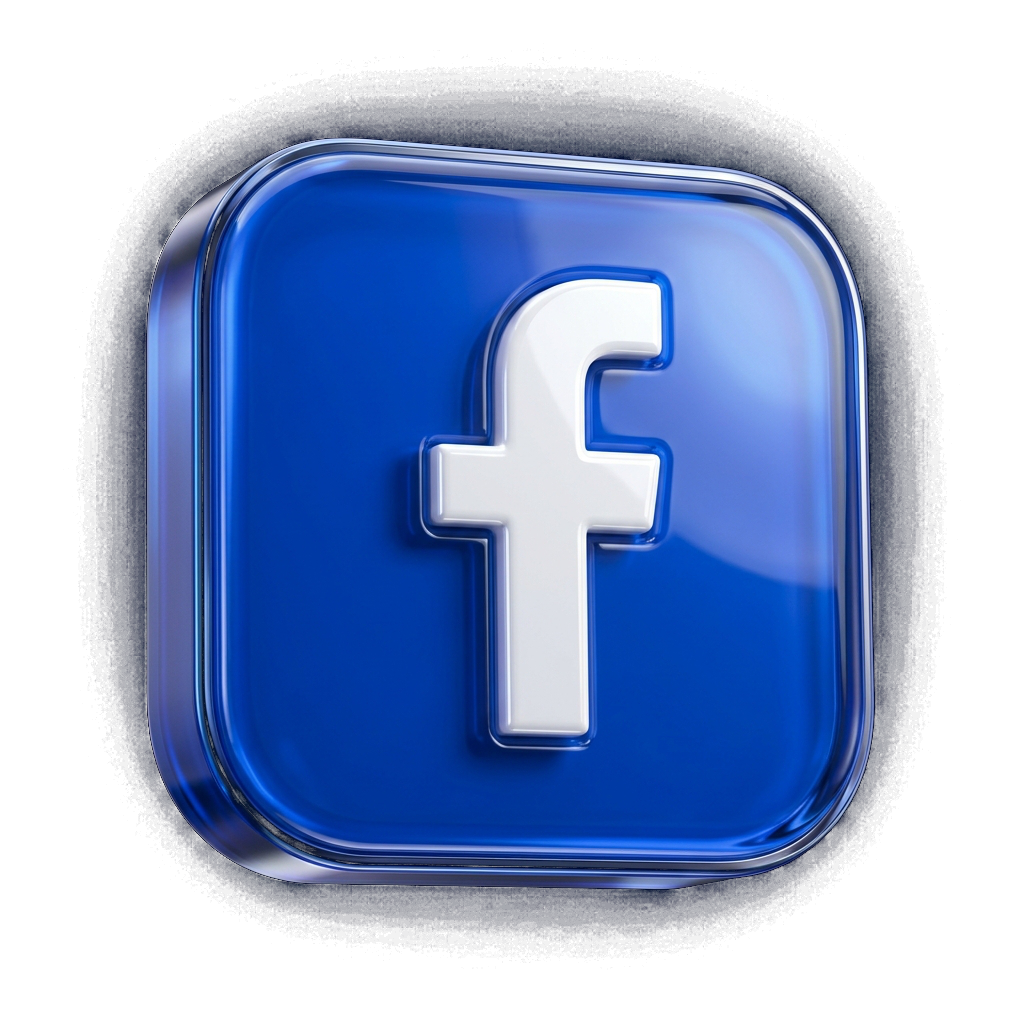 3D Facebook Logo