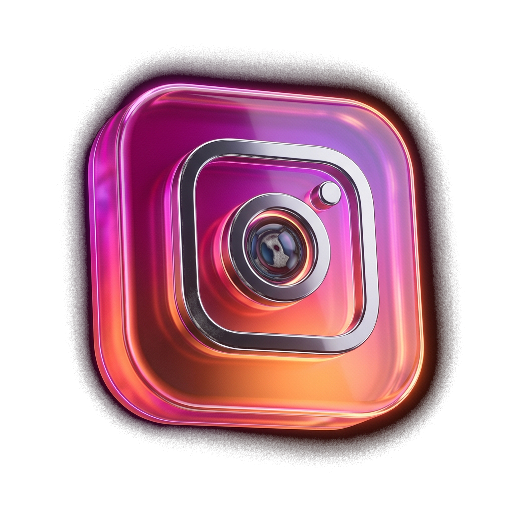 3D Instagram Logo